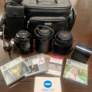 Minolta Lens *Lot* AF 28-105, AF 28-85, AF 80-200, Battery Pack w/Accessories NT